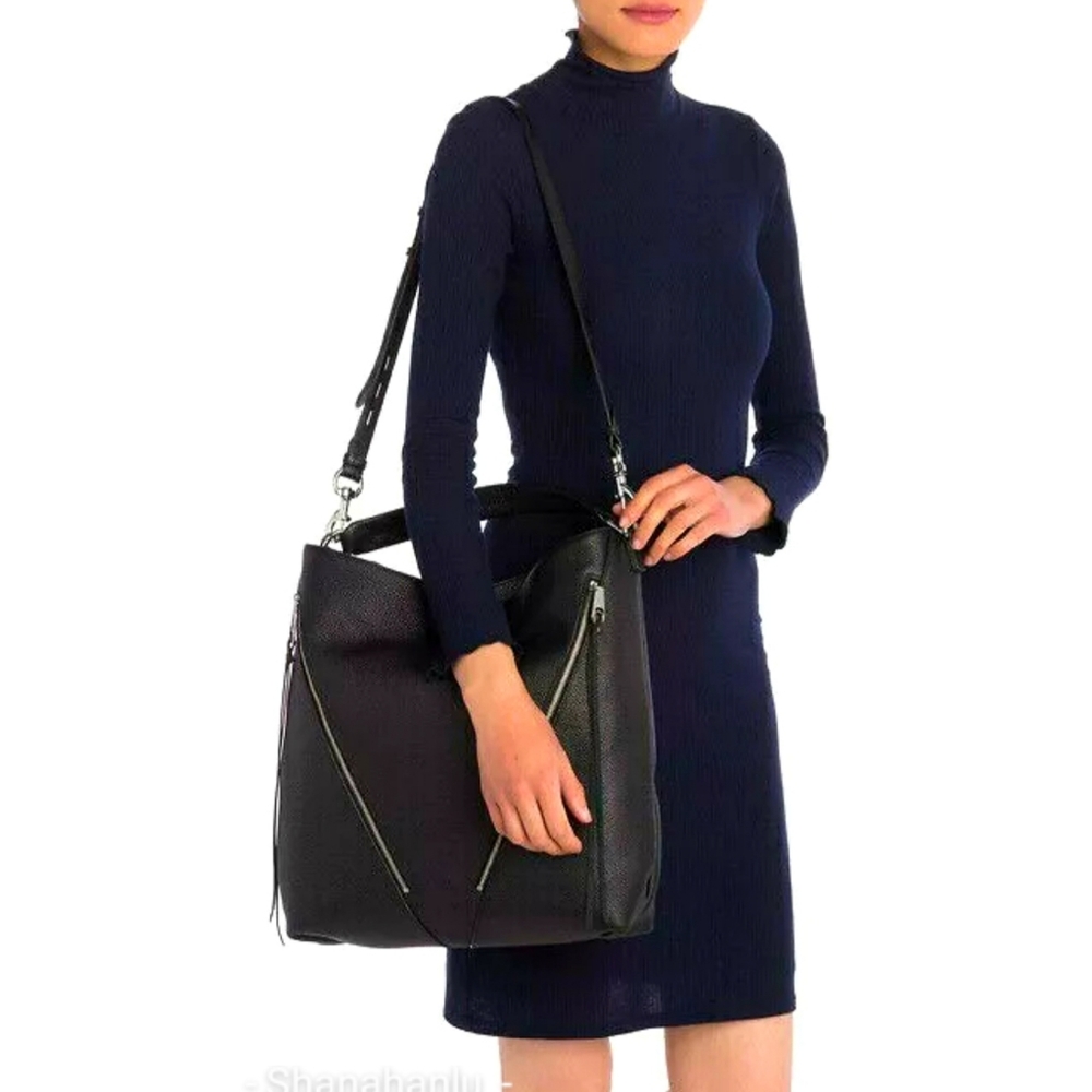 Rebecca Minkoff Moto Hobo Pebbled Leather Bag